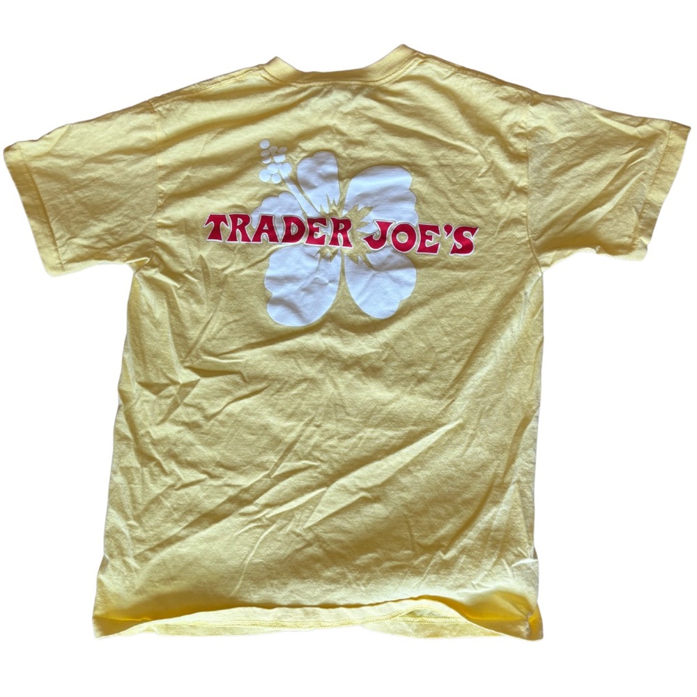 Yellow Trader Joe’s T shirt